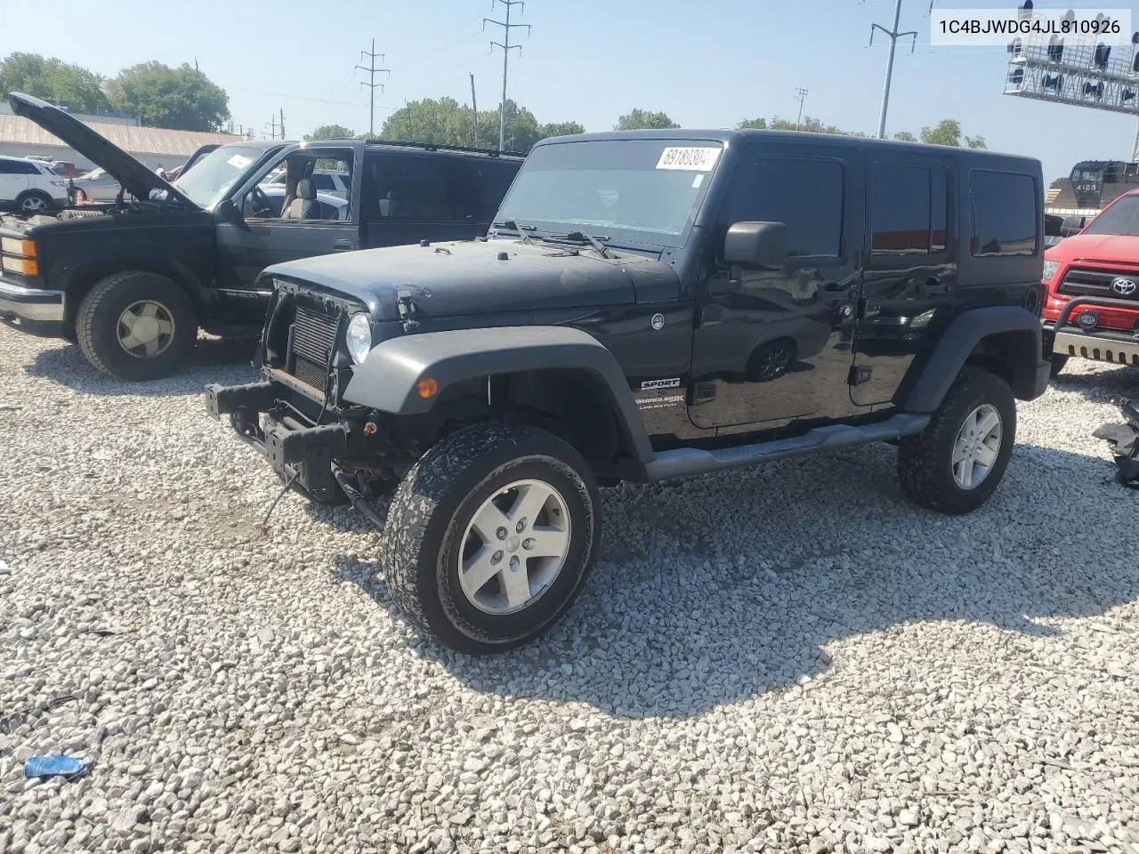 2018 Jeep Wrangler Unlimited Sport VIN: 1C4BJWDG4JL810926 Lot: 72987394