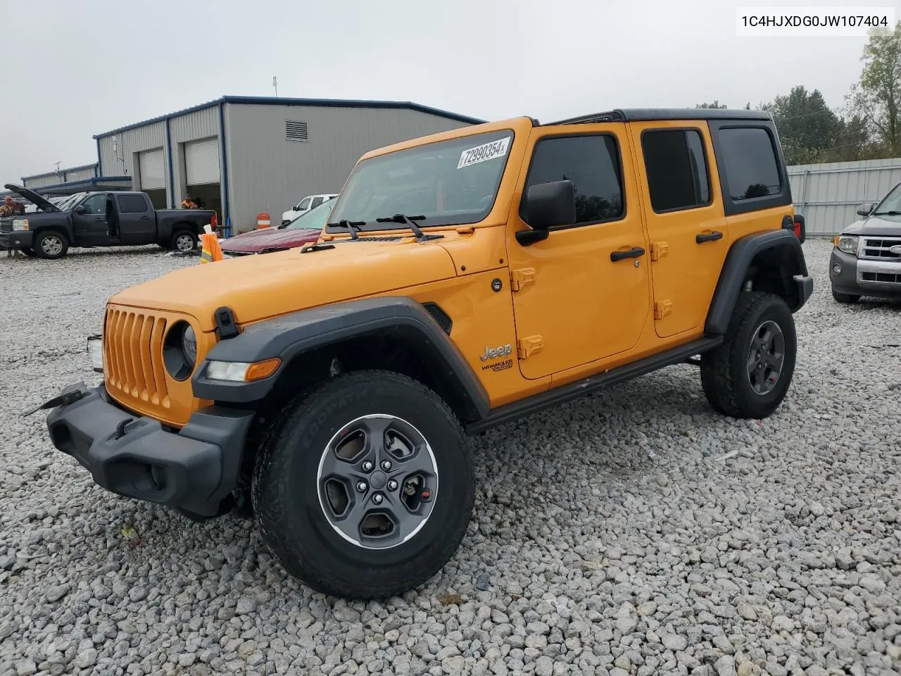 2018 Jeep Wrangler Unlimited Sport VIN: 1C4HJXDG0JW107404 Lot: 72990354