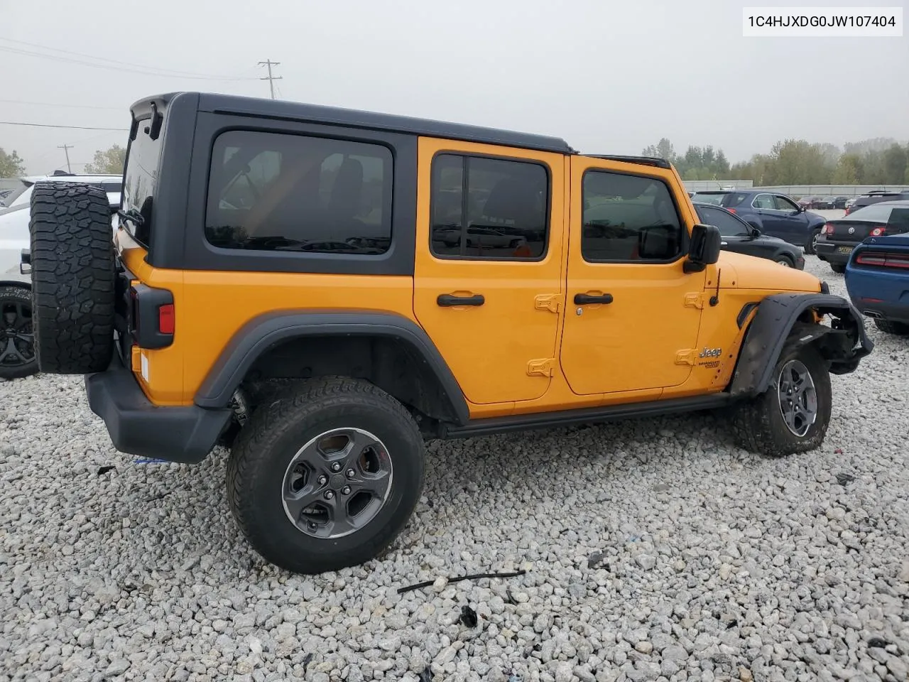 2018 Jeep Wrangler Unlimited Sport VIN: 1C4HJXDG0JW107404 Lot: 72990354