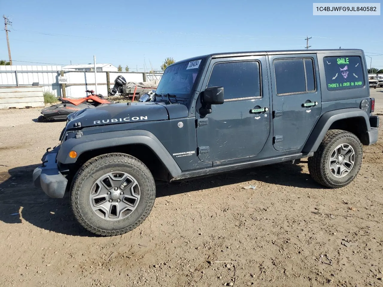 2018 Jeep Wrangler Unlimited Rubicon VIN: 1C4BJWFG9JL840582 Lot: 73064054