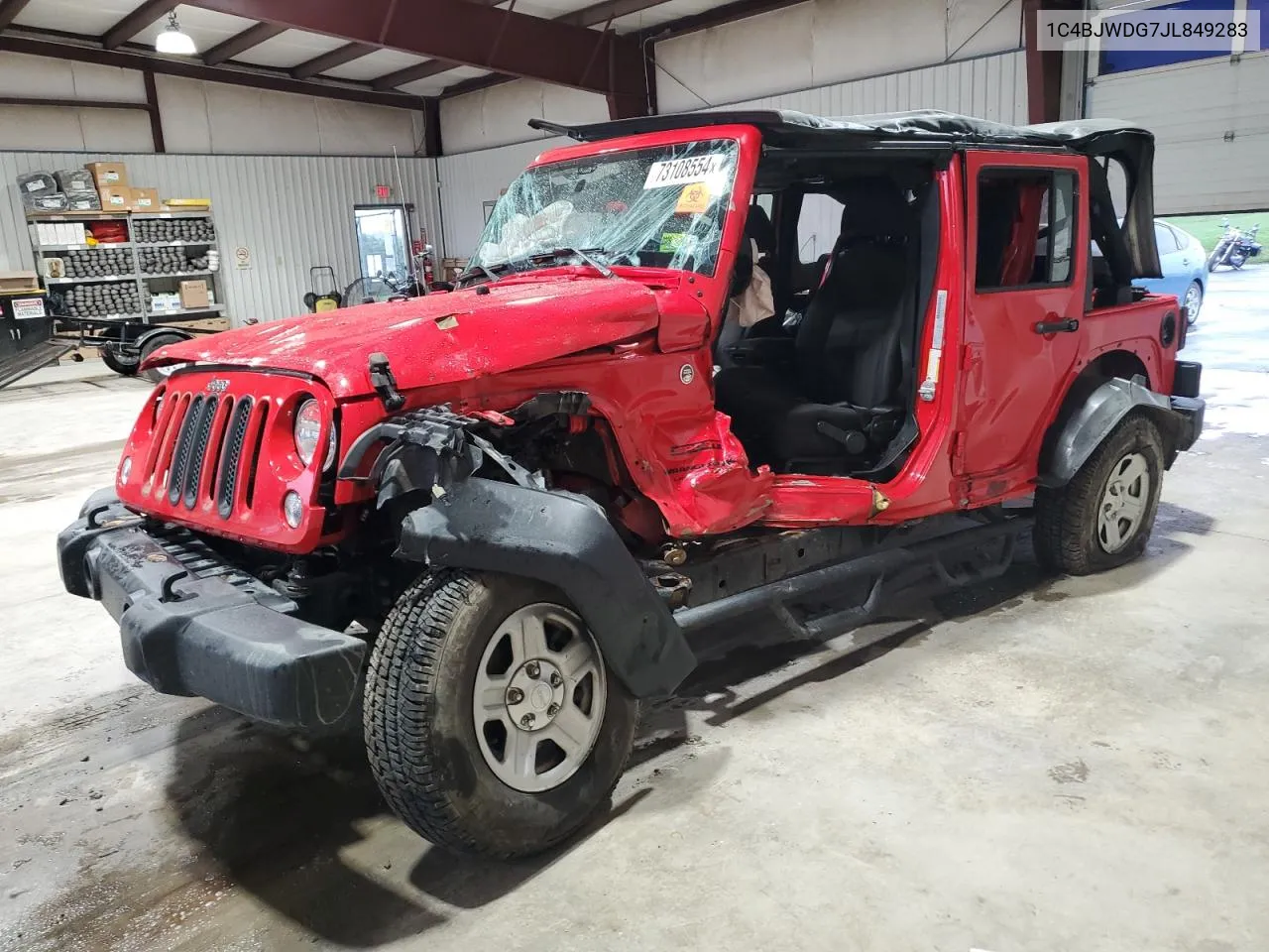 2018 Jeep Wrangler Unlimited Sport VIN: 1C4BJWDG7JL849283 Lot: 73108554