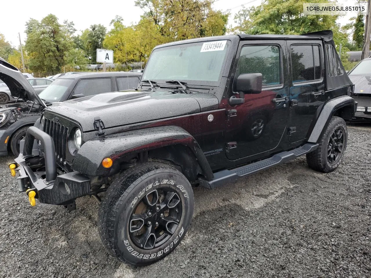 2018 Jeep Wrangler Unlimited Sahara VIN: 1C4BJWEG5JL851015 Lot: 73341944