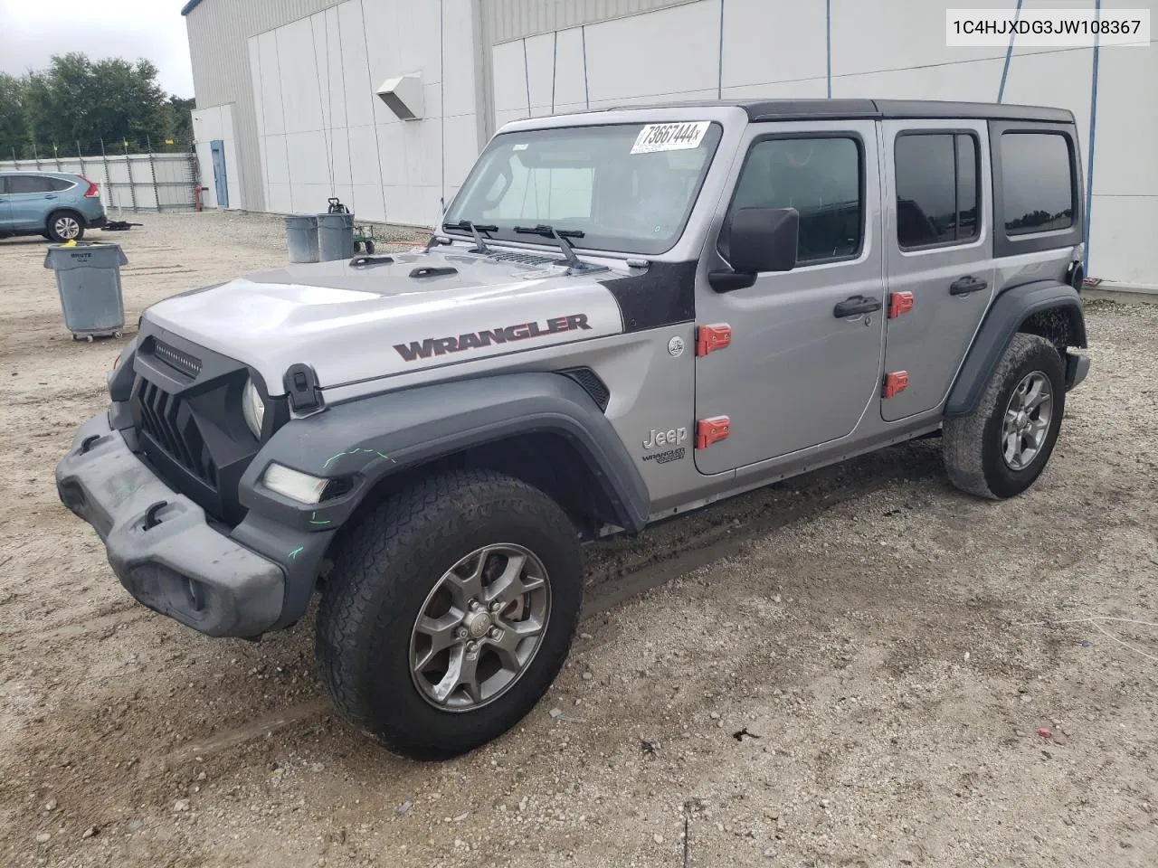 2018 Jeep Wrangler Unlimited Sport VIN: 1C4HJXDG3JW108367 Lot: 73667444