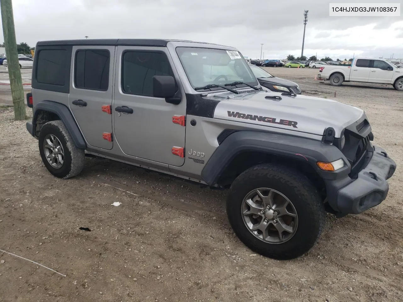 2018 Jeep Wrangler Unlimited Sport VIN: 1C4HJXDG3JW108367 Lot: 73667444