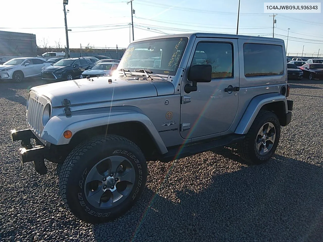 2018 Jeep Wrangler Sahara VIN: 1C4AJWBG9JL936343 Lot: 73830134