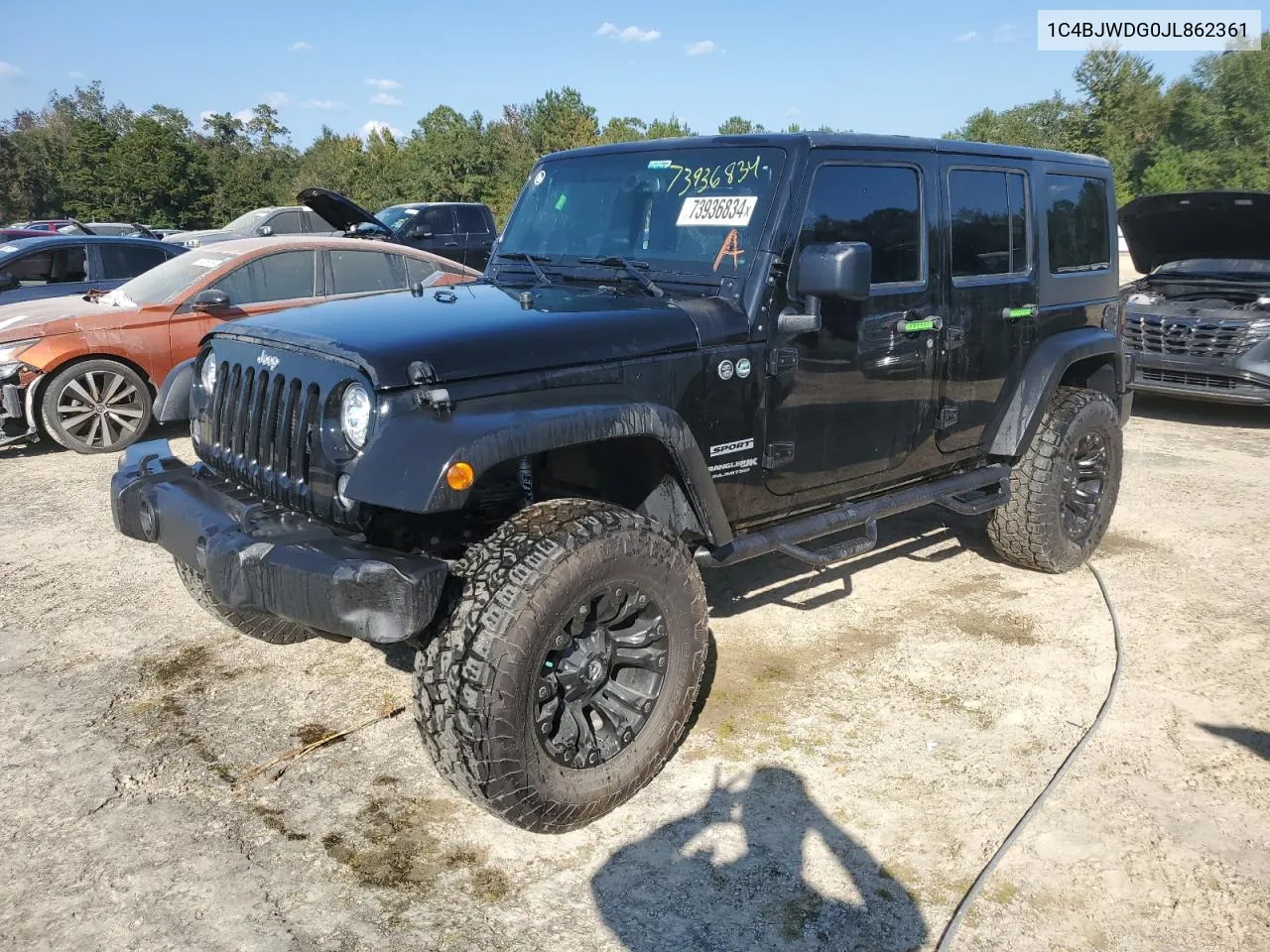 2018 Jeep Wrangler Unlimited Sport VIN: 1C4BJWDG0JL862361 Lot: 73936834