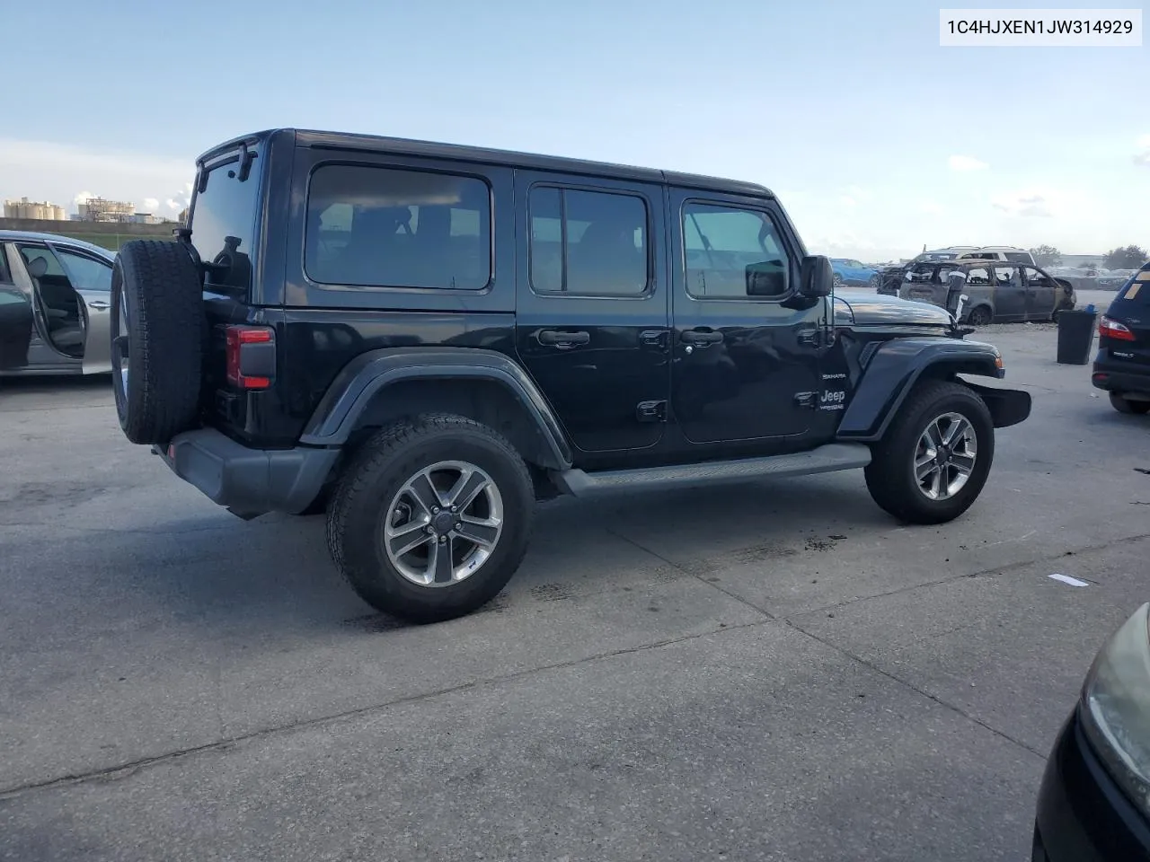 2018 Jeep Wrangler Unlimited Sahara VIN: 1C4HJXEN1JW314929 Lot: 74366444