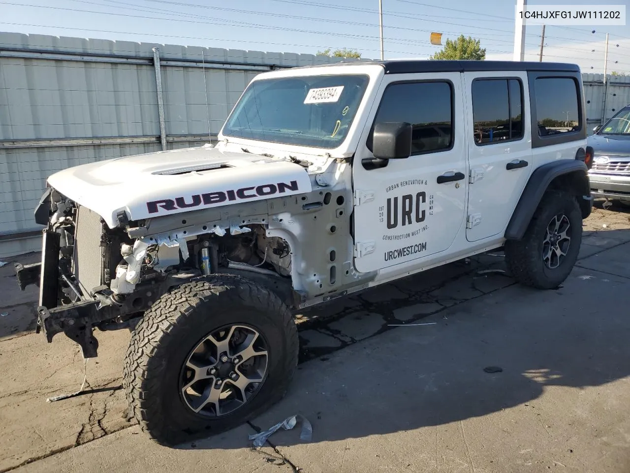 1C4HJXFG1JW111202 2018 Jeep Wrangler Unlimited Rubicon