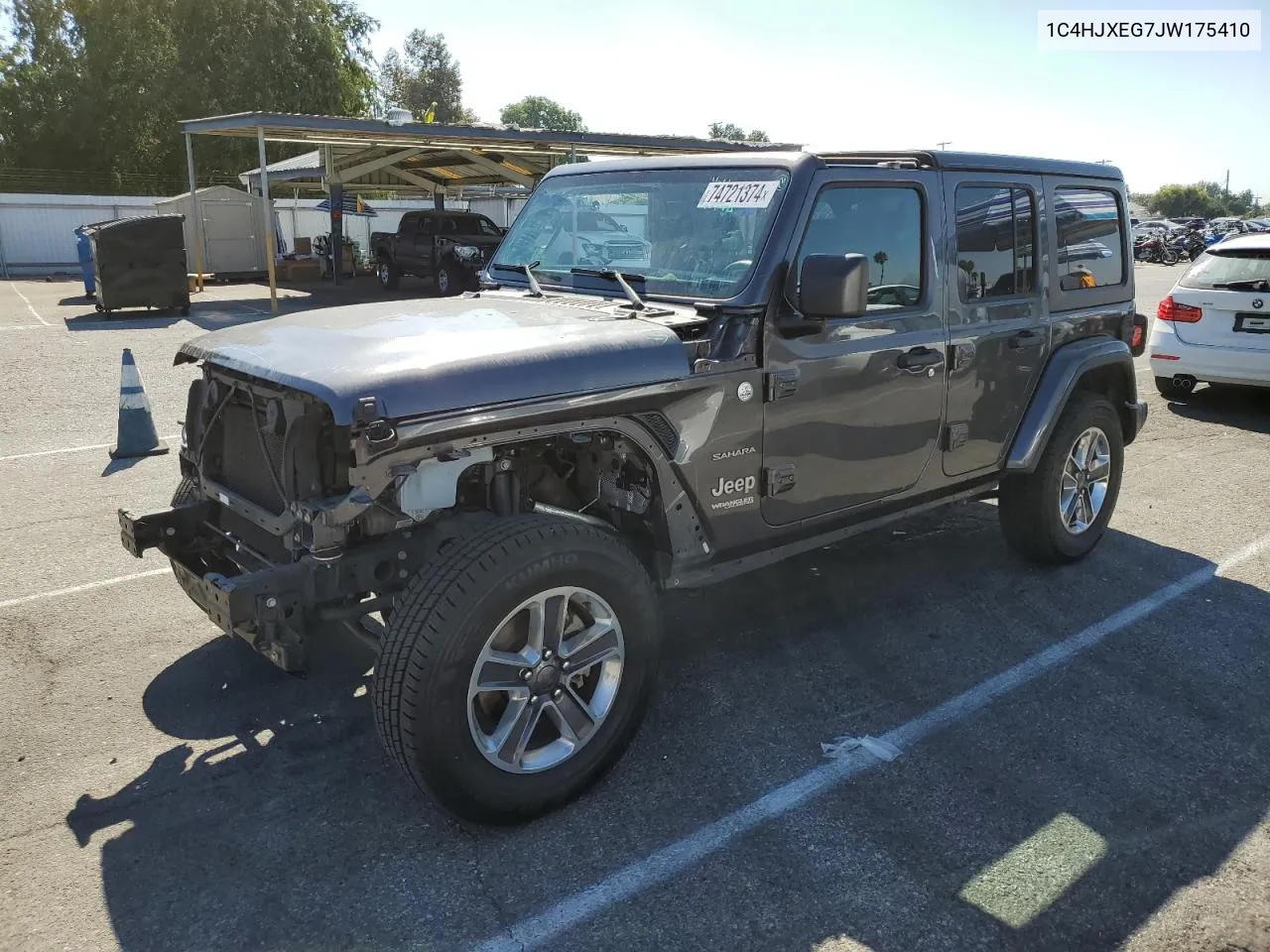 2018 Jeep Wrangler Unlimited Sahara VIN: 1C4HJXEG7JW175410 Lot: 74721374