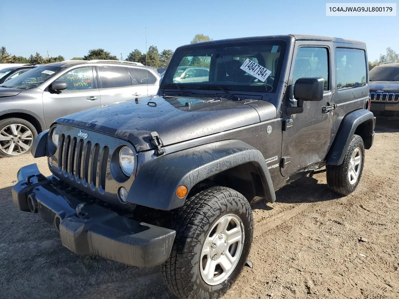 2018 Jeep Wrangler Sport VIN: 1C4AJWAG9JL800179 Lot: 74847194