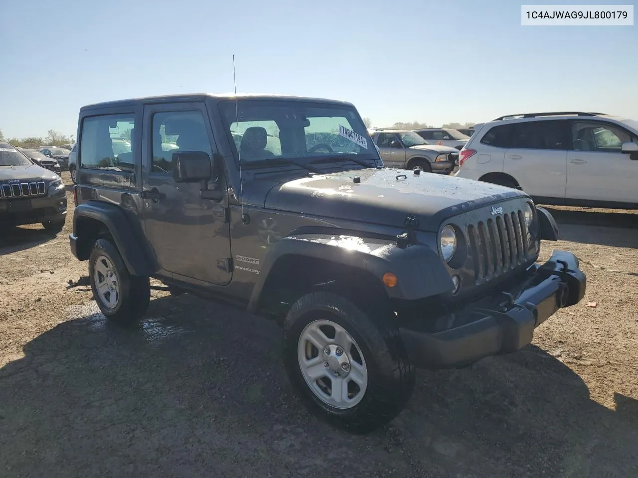 2018 Jeep Wrangler Sport VIN: 1C4AJWAG9JL800179 Lot: 74847194