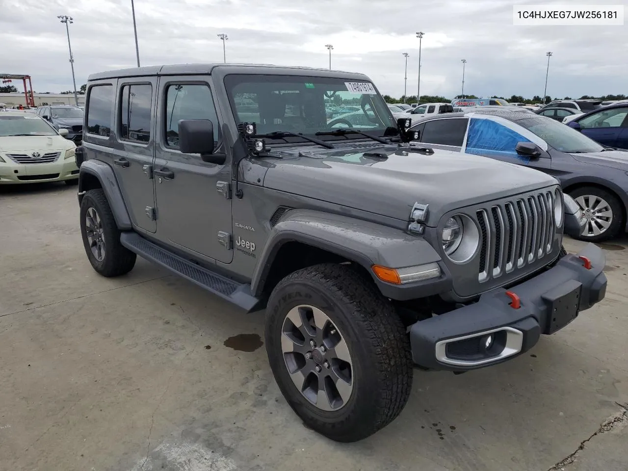 2018 Jeep Wrangler Unlimited Sahara VIN: 1C4HJXEG7JW256181 Lot: 74901974