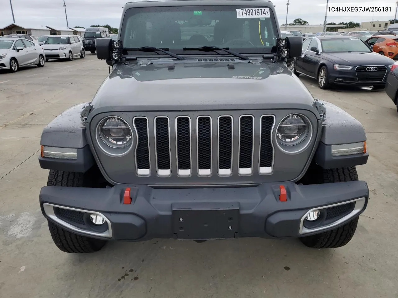 2018 Jeep Wrangler Unlimited Sahara VIN: 1C4HJXEG7JW256181 Lot: 74901974