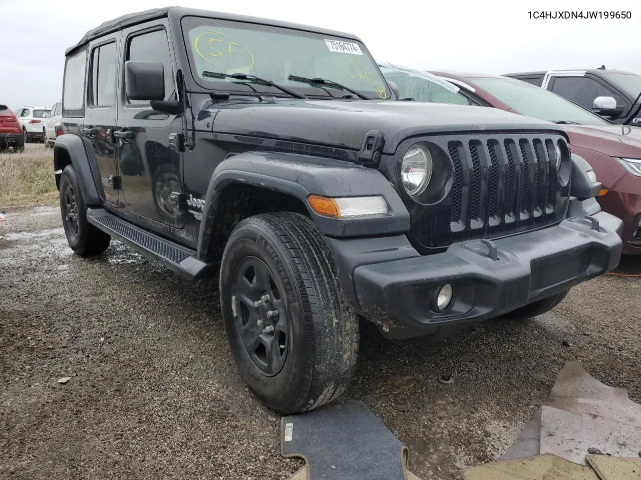 2018 Jeep Wrangler Unlimited Sport VIN: 1C4HJXDN4JW199650 Lot: 75164774