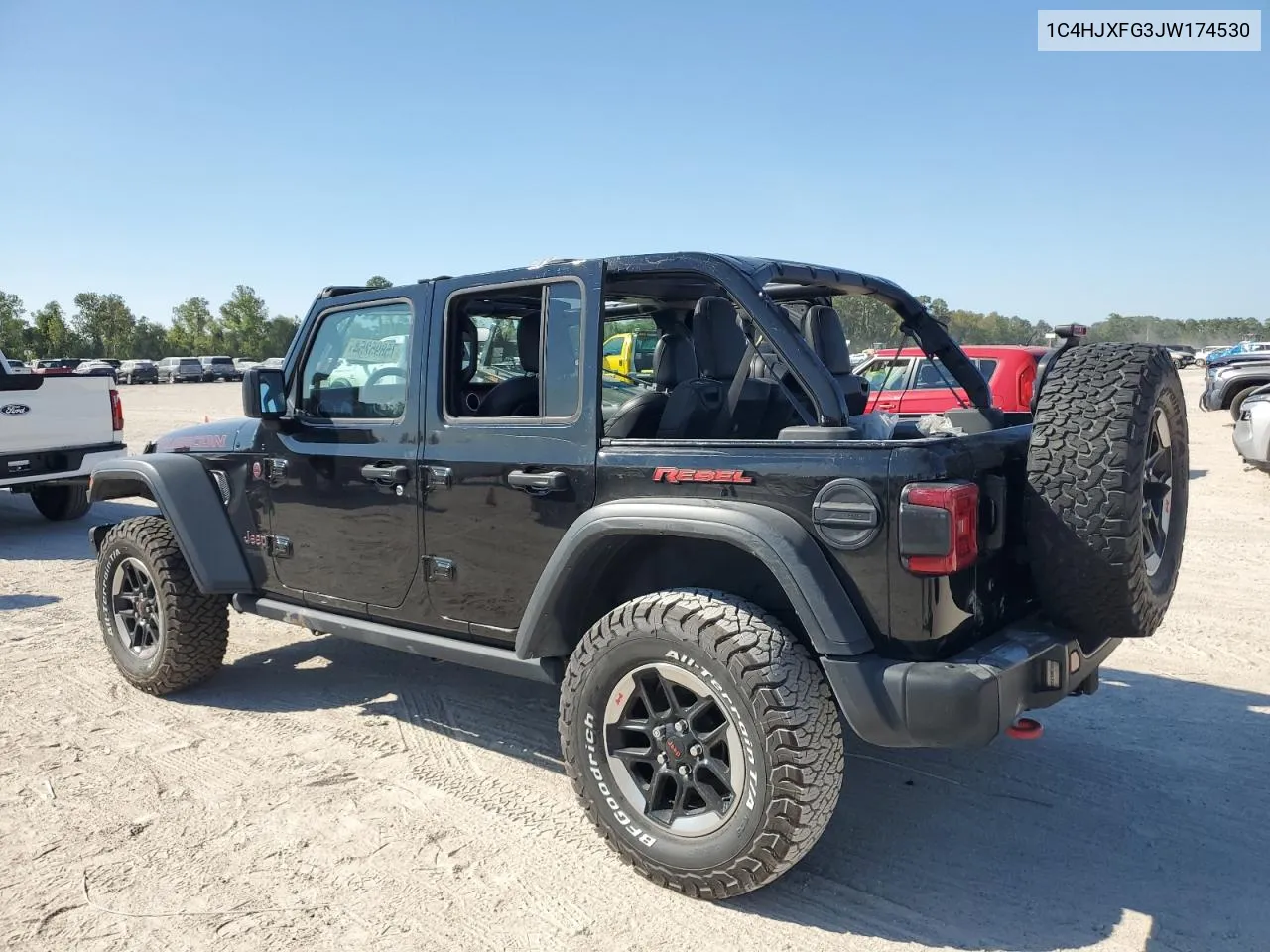 2018 Jeep Wrangler Unlimited Rubicon VIN: 1C4HJXFG3JW174530 Lot: 75895254