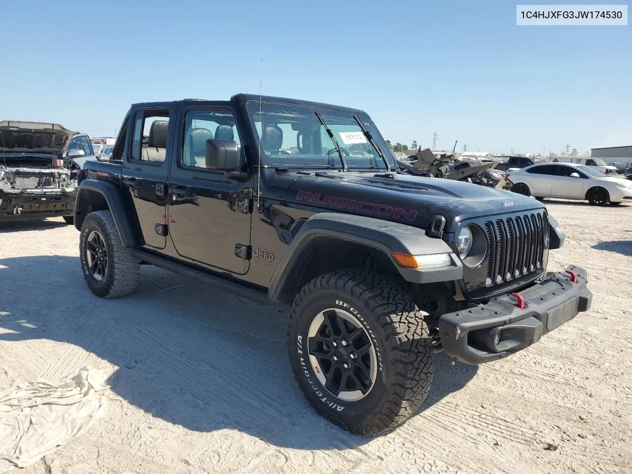 2018 Jeep Wrangler Unlimited Rubicon VIN: 1C4HJXFG3JW174530 Lot: 75895254