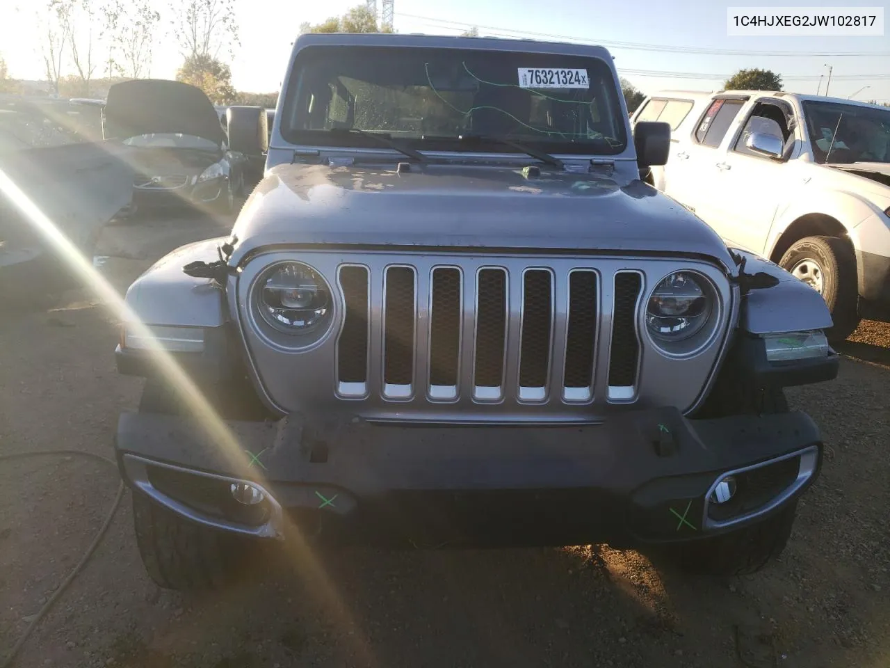 2018 Jeep Wrangler Unlimited Sahara VIN: 1C4HJXEG2JW102817 Lot: 76321324