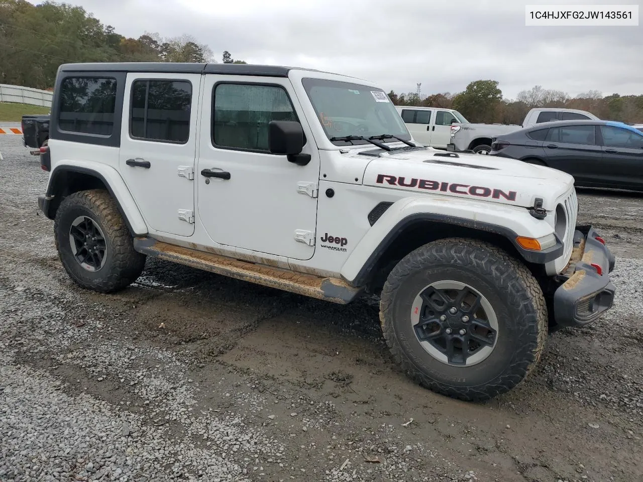 2018 Jeep Wrangler Unlimited Rubicon VIN: 1C4HJXFG2JW143561 Lot: 76350034