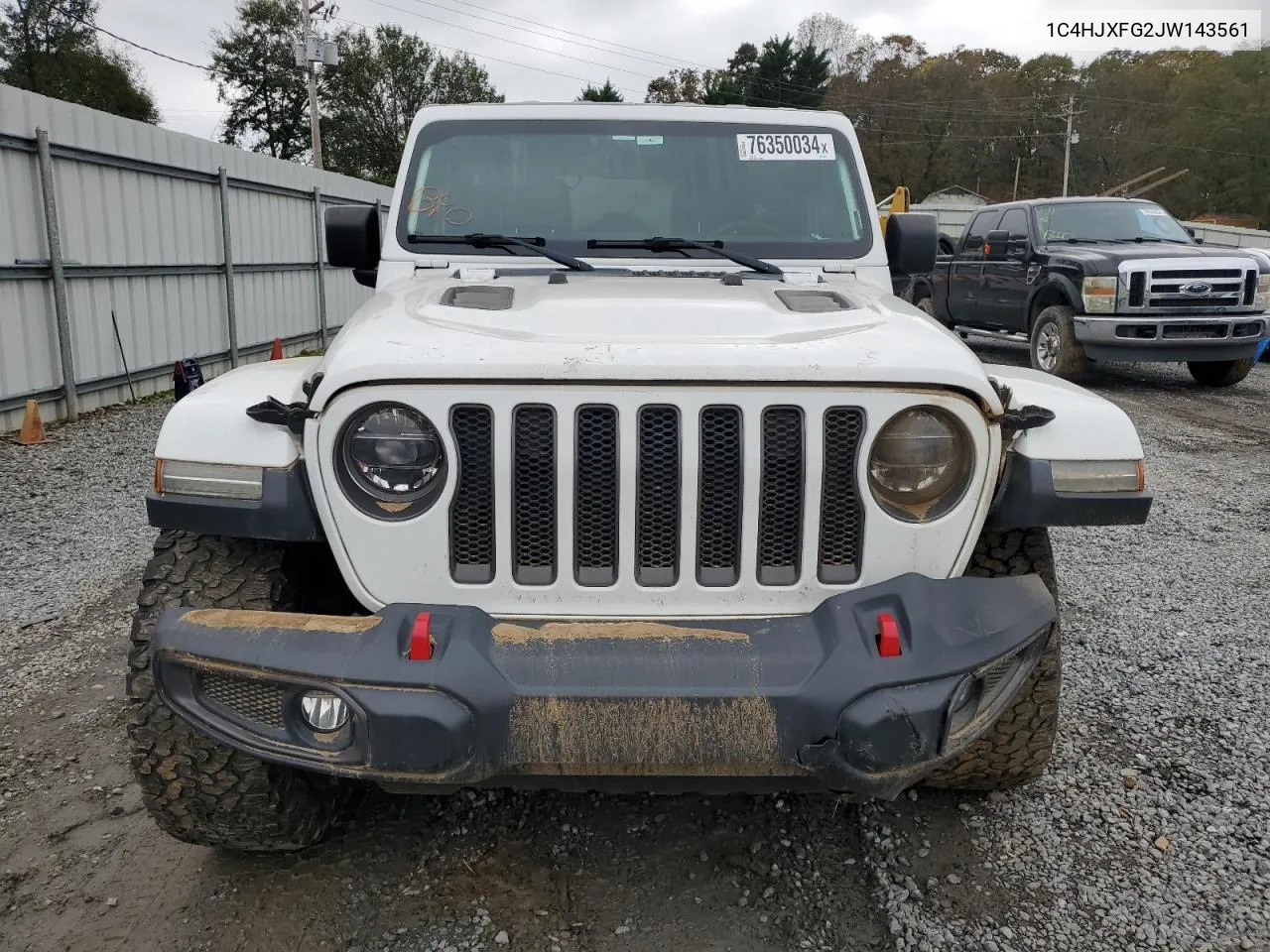 2018 Jeep Wrangler Unlimited Rubicon VIN: 1C4HJXFG2JW143561 Lot: 76350034