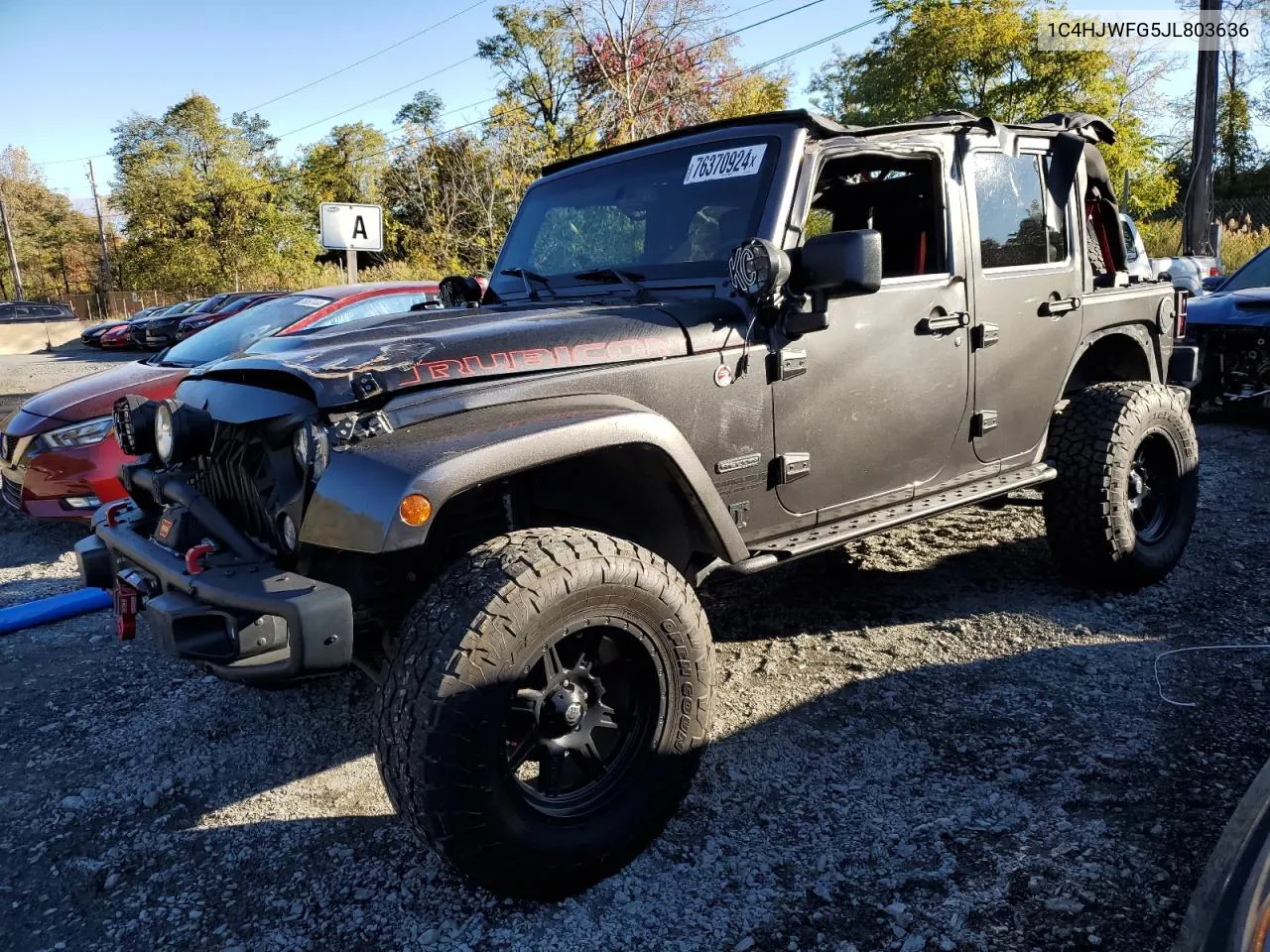 2018 Jeep Wrangler Unlimited Rubicon VIN: 1C4HJWFG5JL803636 Lot: 76370924