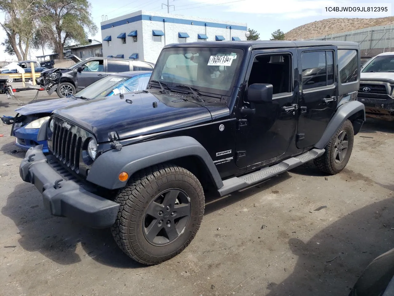 2018 Jeep Wrangler Unlimited Sport VIN: 1C4BJWDG9JL812395 Lot: 76397134