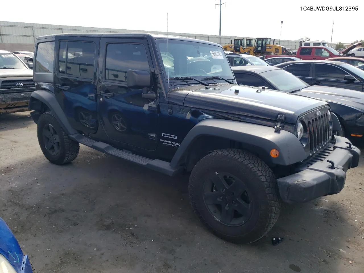 2018 Jeep Wrangler Unlimited Sport VIN: 1C4BJWDG9JL812395 Lot: 76397134