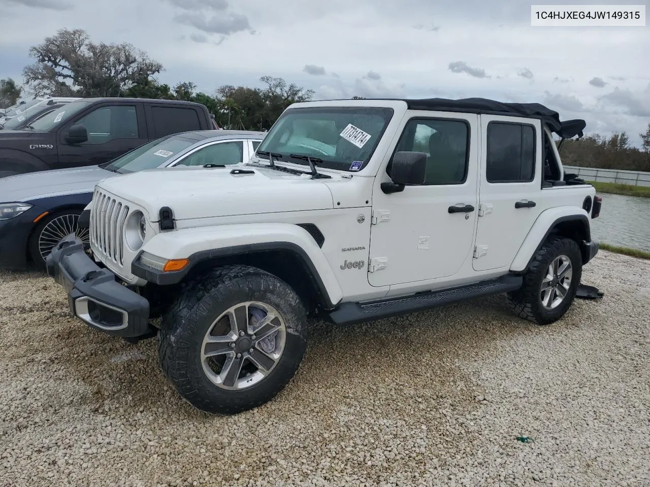 2018 Jeep Wrangler Unlimited Sahara VIN: 1C4HJXEG4JW149315 Lot: 77314714