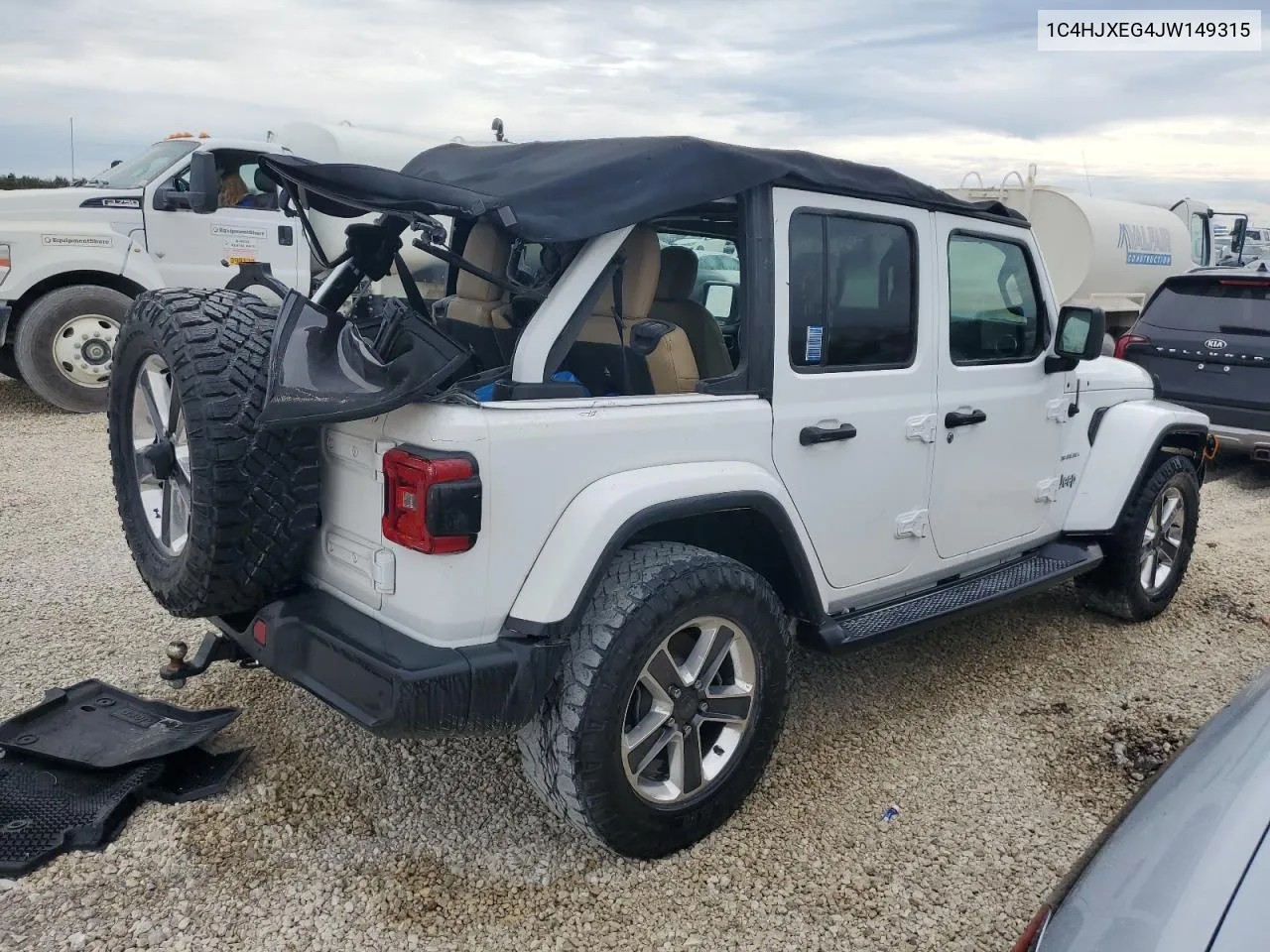 2018 Jeep Wrangler Unlimited Sahara VIN: 1C4HJXEG4JW149315 Lot: 77314714