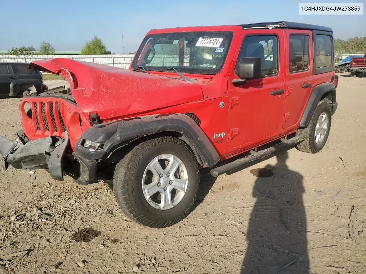 2018 Jeep Wrangler Unlimited Sport VIN: 1C4HJXDG4JW273859 Lot: 77778124