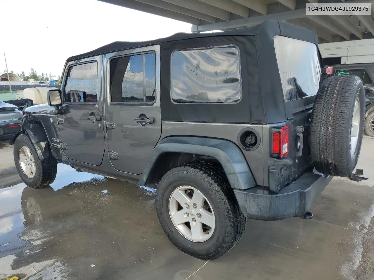 2018 Jeep Wrangler Unlimited Sport VIN: 1C4HJWDG4JL929375 Lot: 78865084