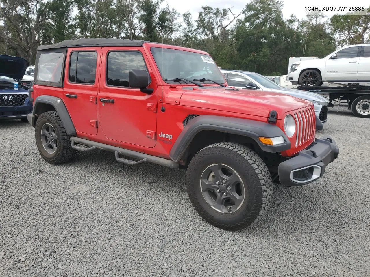 2018 Jeep Wrangler Unlimited Sport VIN: 1C4HJXDG7JW126886 Lot: 79354374