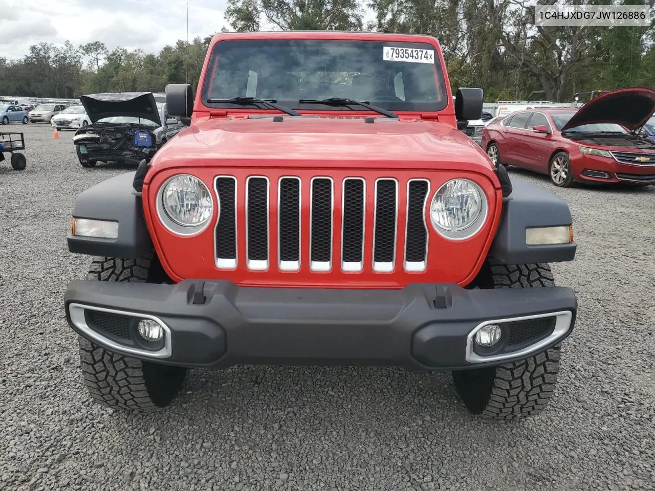 2018 Jeep Wrangler Unlimited Sport VIN: 1C4HJXDG7JW126886 Lot: 79354374