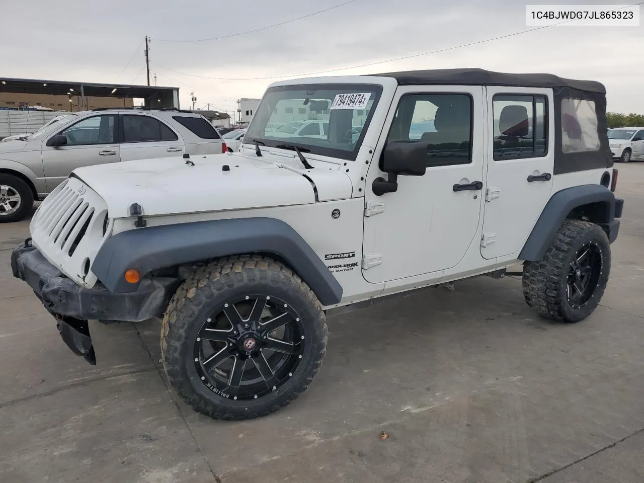 2018 Jeep Wrangler Unlimited Sport VIN: 1C4BJWDG7JL865323 Lot: 79419474