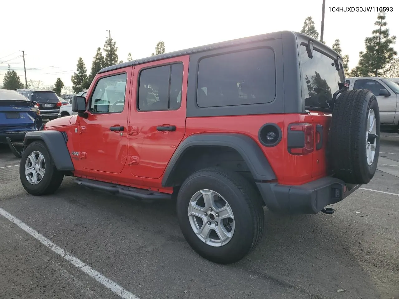 2018 Jeep Wrangler Unlimited Sport VIN: 1C4HJXDG0JW110593 Lot: 79504804