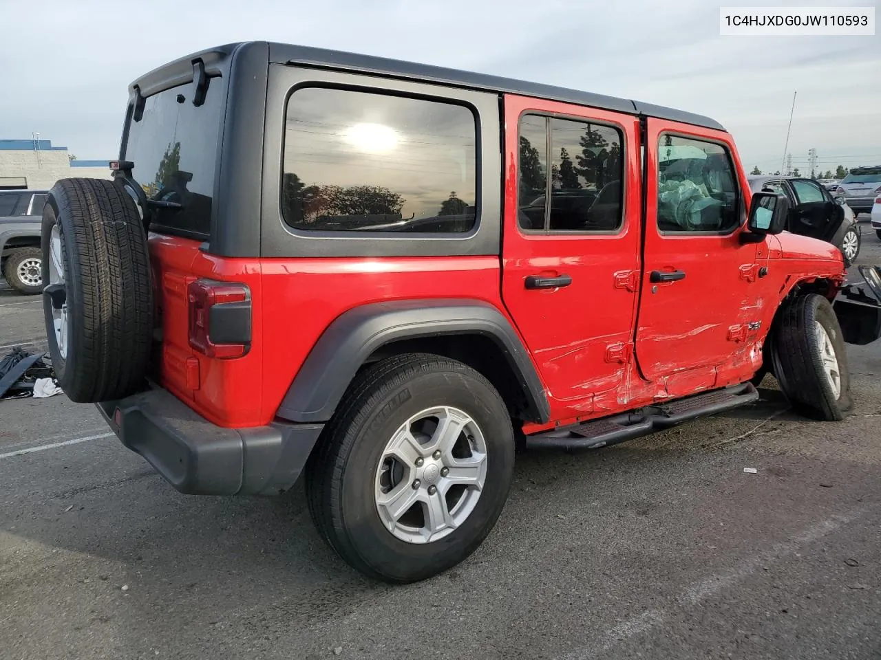 2018 Jeep Wrangler Unlimited Sport VIN: 1C4HJXDG0JW110593 Lot: 79504804