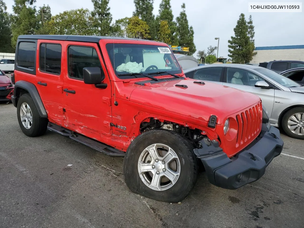 2018 Jeep Wrangler Unlimited Sport VIN: 1C4HJXDG0JW110593 Lot: 79504804