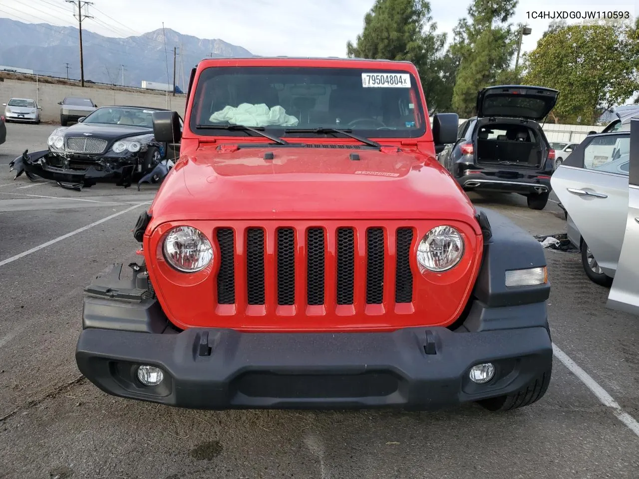 2018 Jeep Wrangler Unlimited Sport VIN: 1C4HJXDG0JW110593 Lot: 79504804