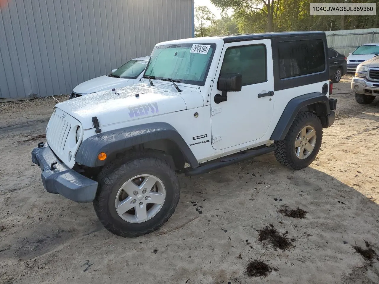 2018 Jeep Wrangler Sport VIN: 1C4GJWAG8JL869360 Lot: 79926194