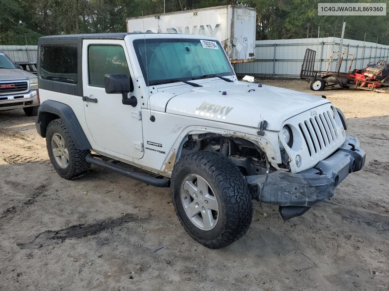 2018 Jeep Wrangler Sport VIN: 1C4GJWAG8JL869360 Lot: 79926194