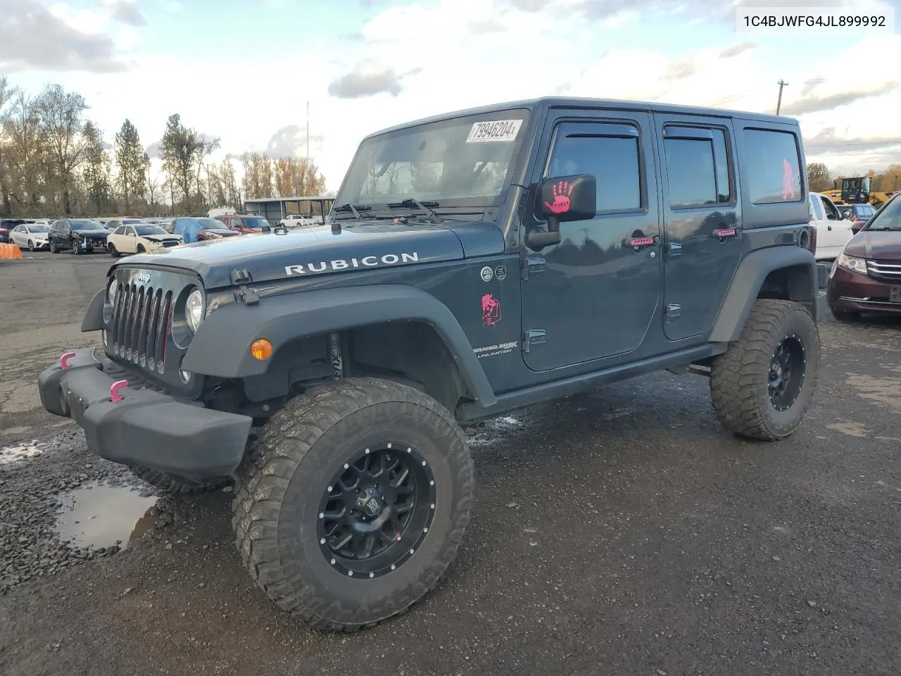 2018 Jeep Wrangler Unlimited Rubicon VIN: 1C4BJWFG4JL899992 Lot: 79946204