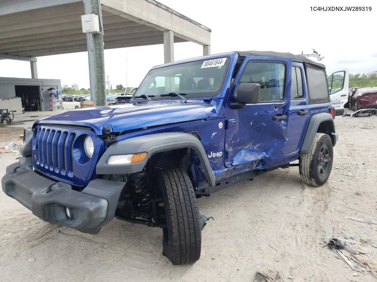 2018 Jeep Wrangler Unlimited Sport VIN: 1C4HJXDNXJW289319 Lot: 80461844