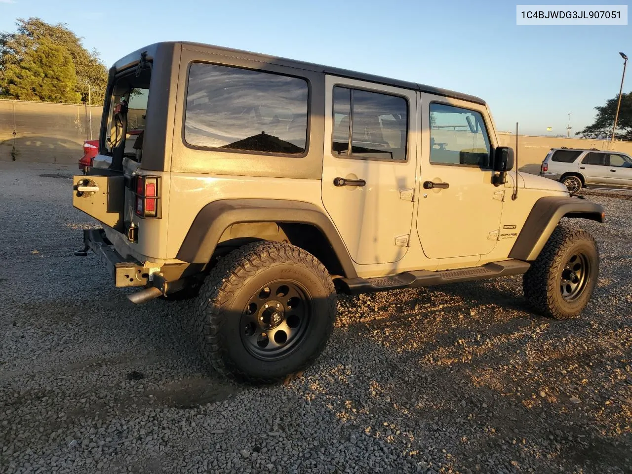 2018 Jeep Wrangler Unlimited Sport VIN: 1C4BJWDG3JL907051 Lot: 80491674