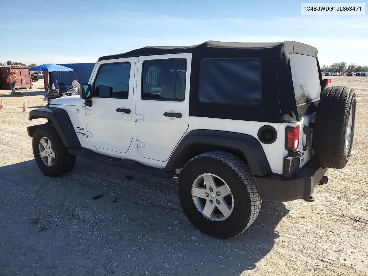 2018 Jeep Wrangler Unlimited Sport VIN: 1C4BJWDG1JL863471 Lot: 80712944