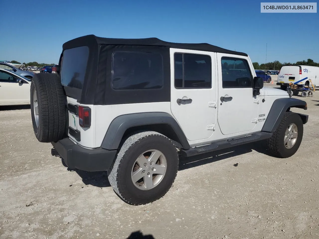 2018 Jeep Wrangler Unlimited Sport VIN: 1C4BJWDG1JL863471 Lot: 80712944