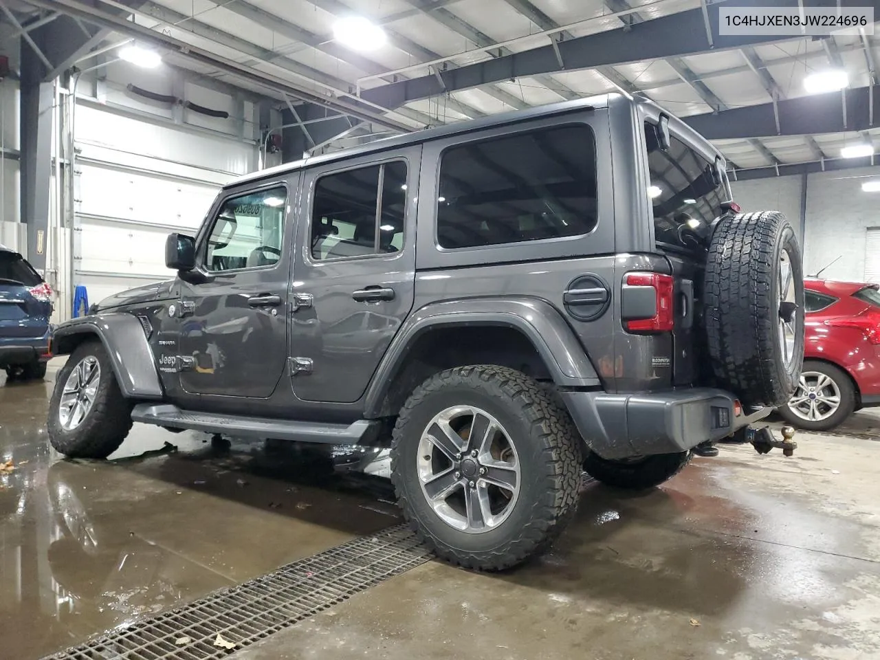 2018 Jeep Wrangler Unlimited Sahara VIN: 1C4HJXEN3JW224696 Lot: 80962014