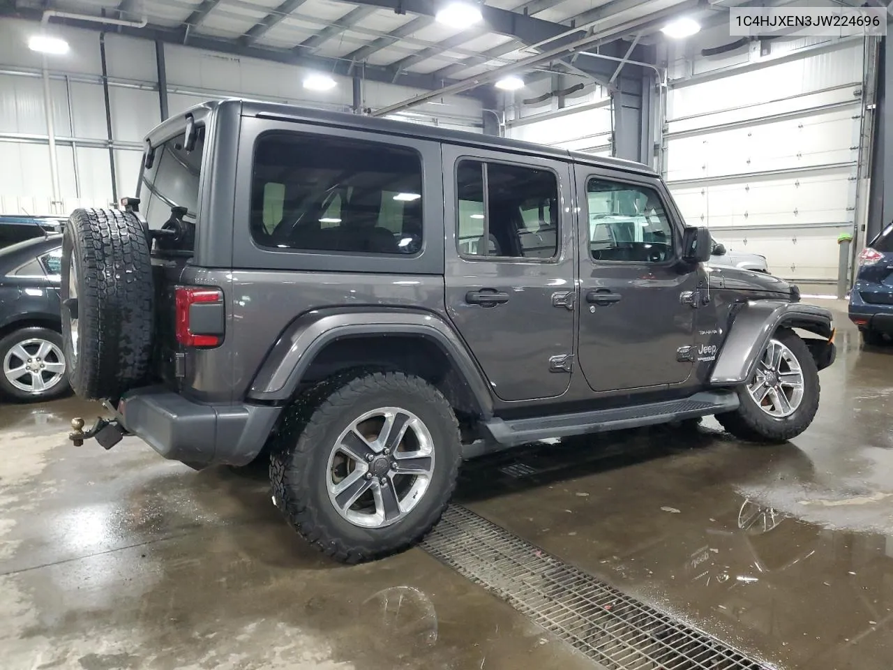 2018 Jeep Wrangler Unlimited Sahara VIN: 1C4HJXEN3JW224696 Lot: 80962014