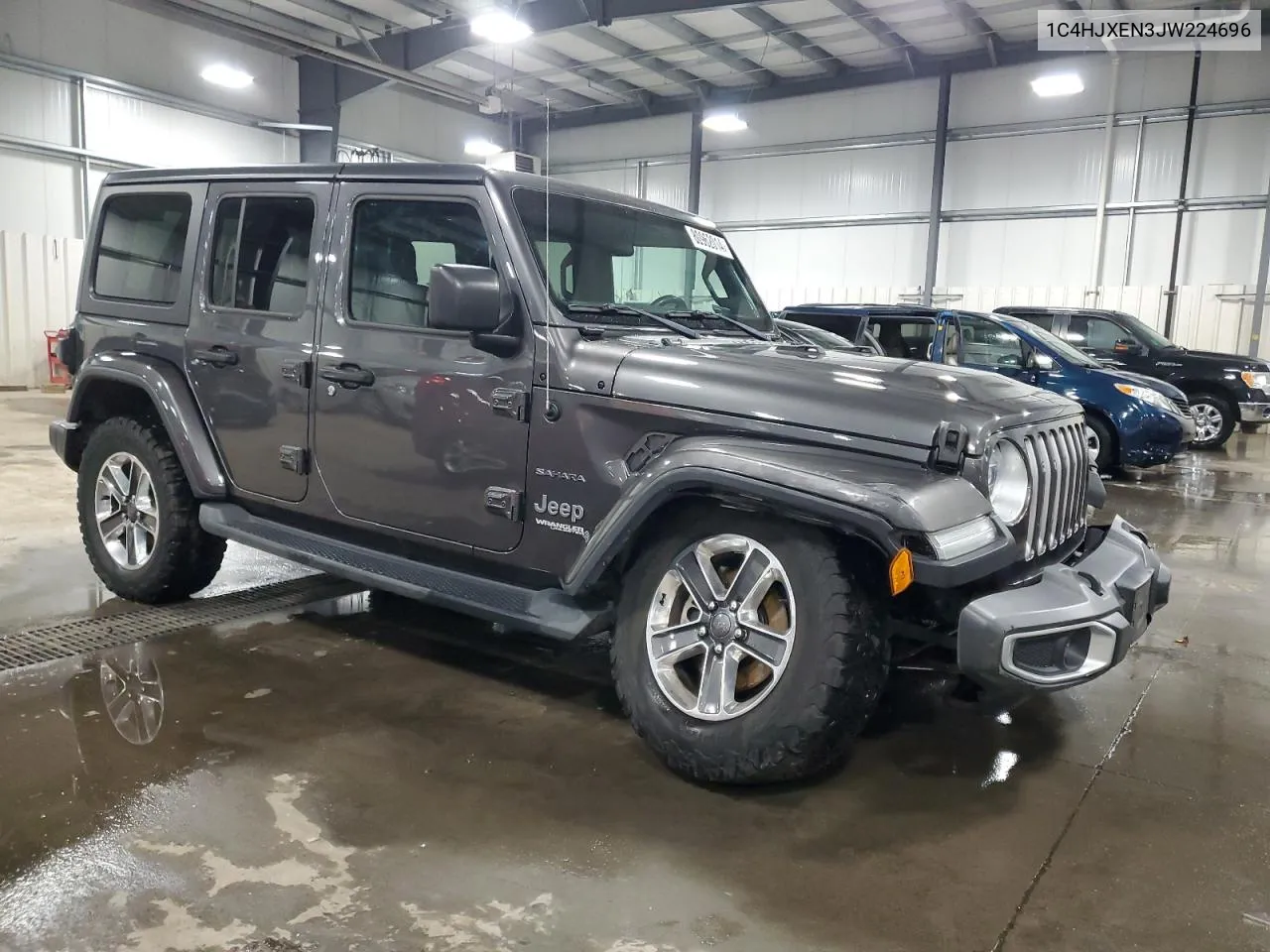 2018 Jeep Wrangler Unlimited Sahara VIN: 1C4HJXEN3JW224696 Lot: 80962014