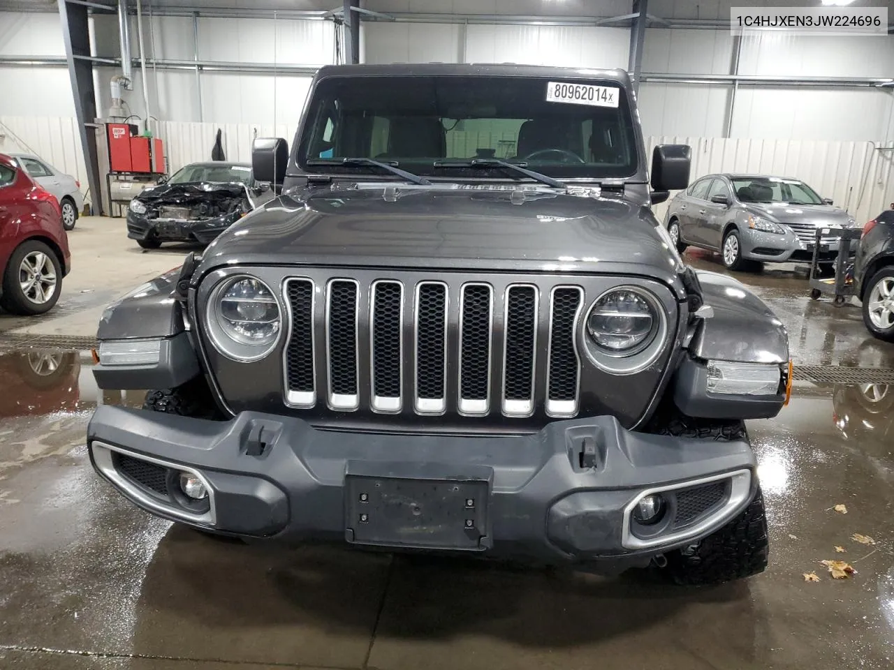 2018 Jeep Wrangler Unlimited Sahara VIN: 1C4HJXEN3JW224696 Lot: 80962014