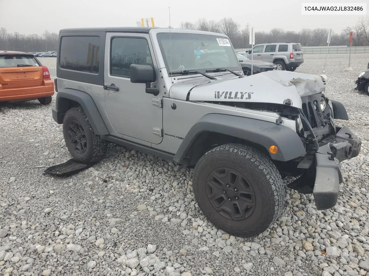 2018 Jeep Wrangler Sport VIN: 1C4AJWAG2JL832486 Lot: 81105144