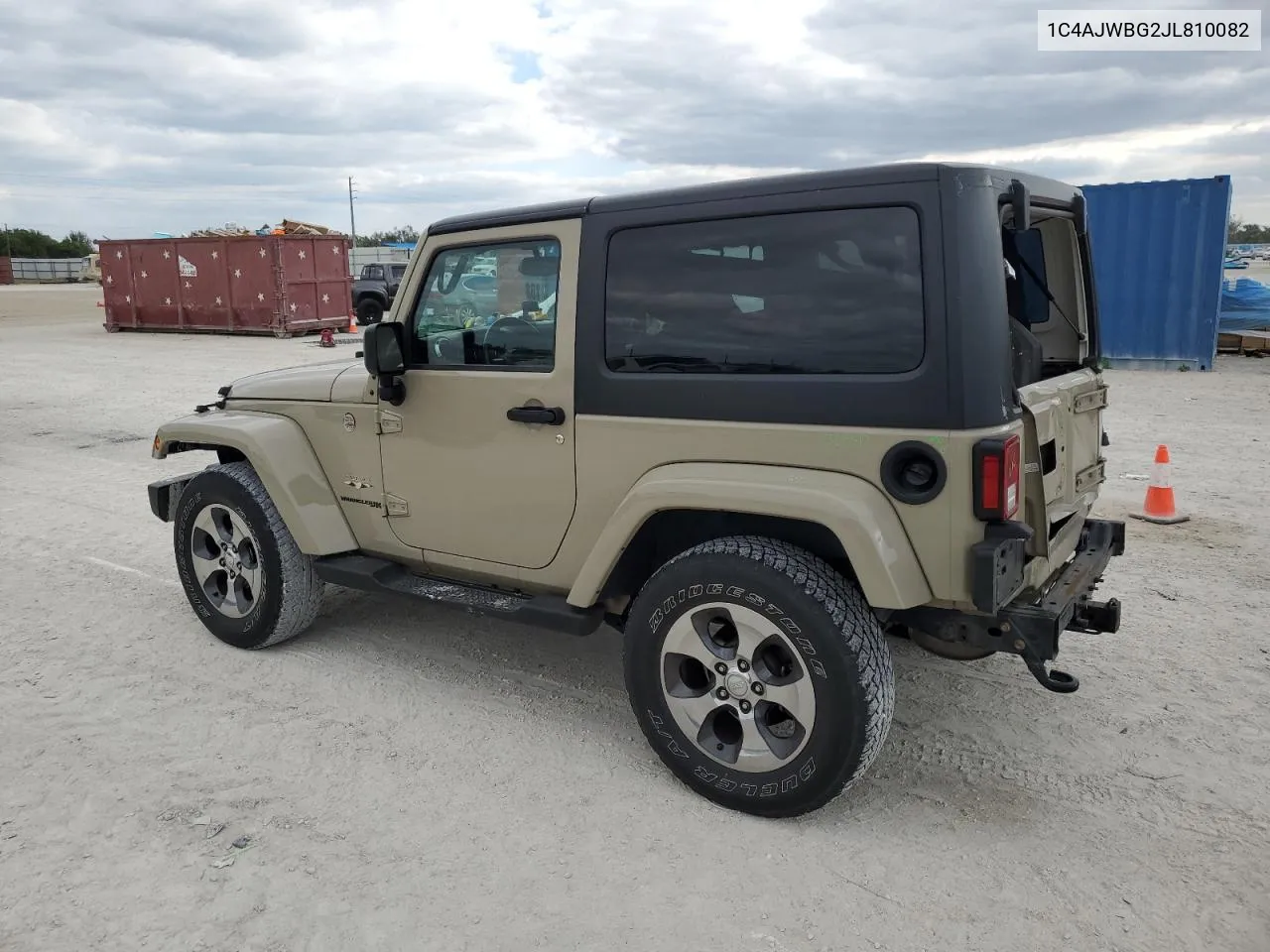 2018 Jeep Wrangler Sahara VIN: 1C4AJWBG2JL810082 Lot: 81231224